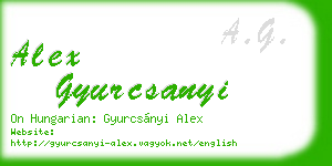 alex gyurcsanyi business card