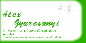 alex gyurcsanyi business card